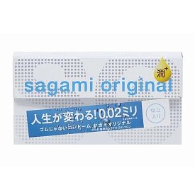 Презервативы SAGAMI Original 002 полиуретановые EXTRA LUB 12шт.