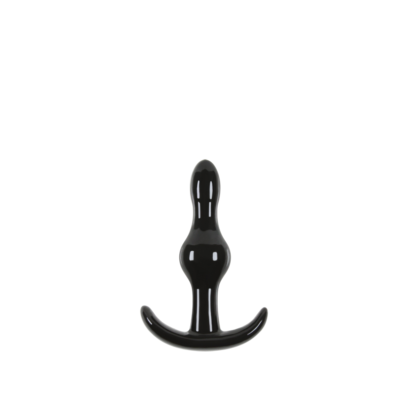 Анальная пробка  Jelly Rancher - T-Plug - Wave - Black, черная 9,6 см