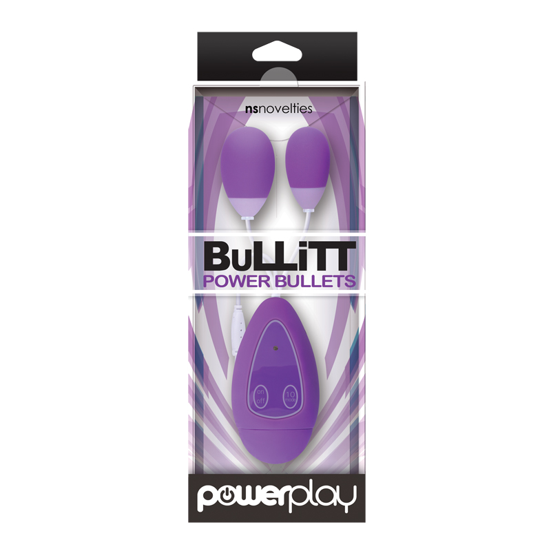 Два вибро яйца с пультом управления фиолетовый Power Play - BuLLiTT 