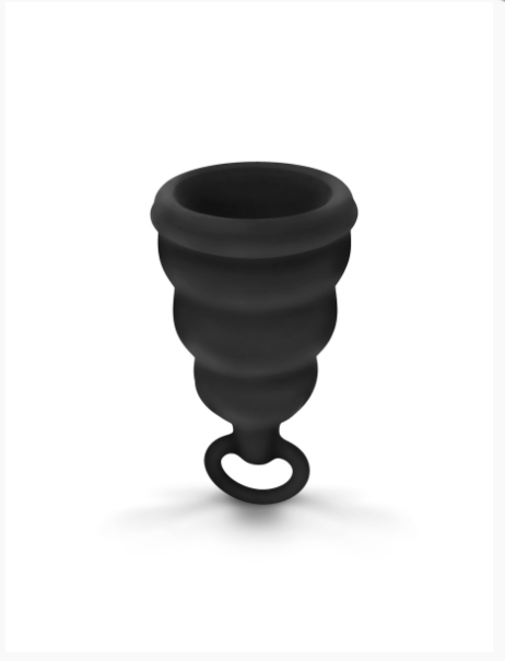 Менструальная чаша с защитой от протечек,10 мл Gvibe Gcup Black силиконовая, черная