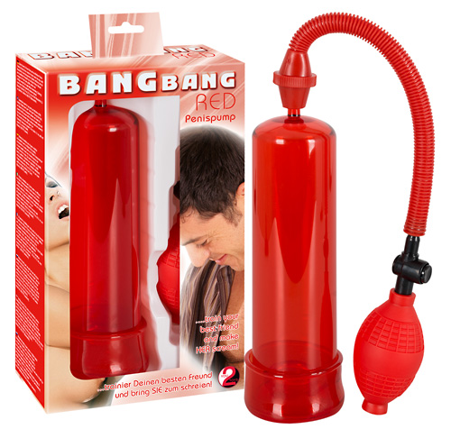 Помпа мужская вакуумная Bang Bang, красная