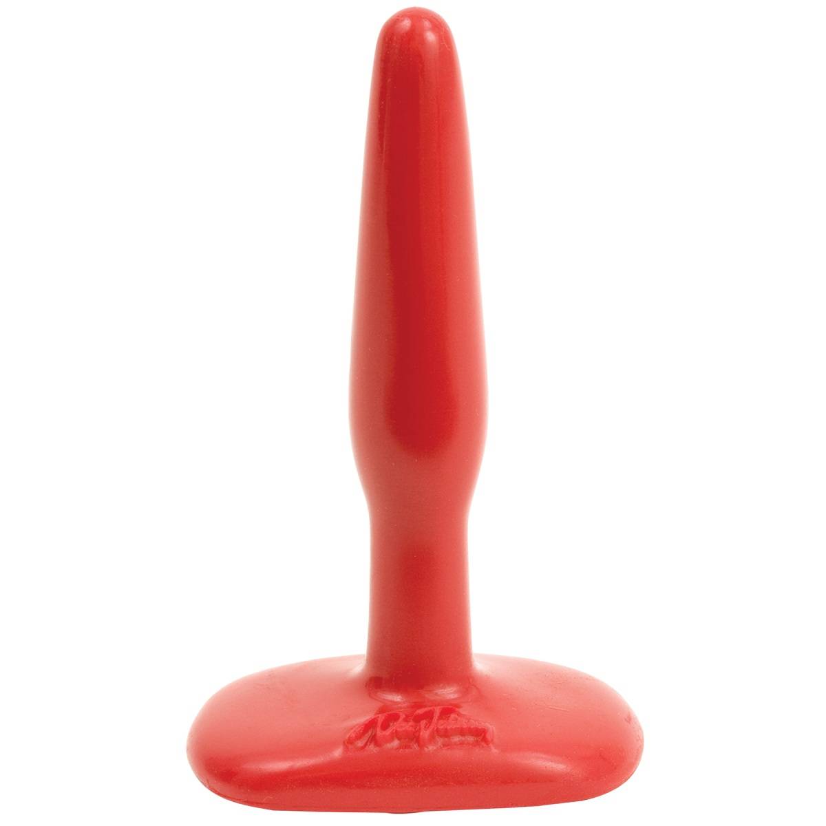 Анальная пробка Butt Plugs Smooth Classic Slim малая, красная 10,5 см