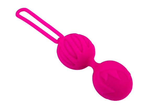 Geisha Lastic Ball S Вагинальные шарики на сцепке цвет ярко розовый