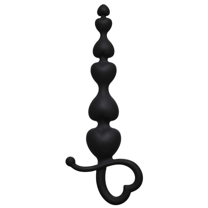 Анальная цепочка Begginers Beads, черная 14 см