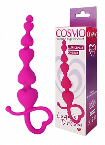 Анальная цепочка Cosmo, розовая 14,5 см