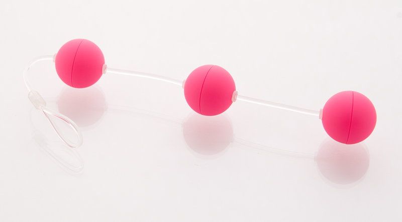 Анальные шарики Sexus Funny Five 3 шт, розовые 19 см