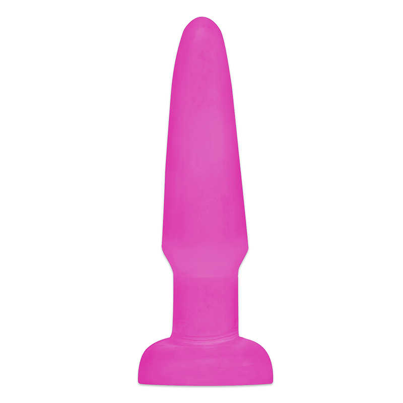 Анальная втулка Neon Butt Plug, розовая 10,7 см