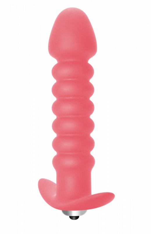 Анальный стимулятор с вибрацией Twisted Anal Plug Pink First Time Lola, розовый 11 см