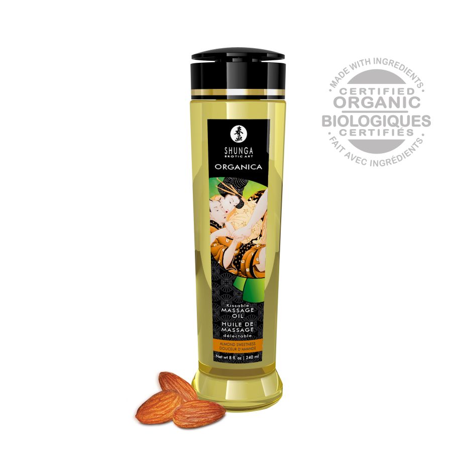 Массажное масло Shunga Delectable Almond Sweetness "Миндальная сладость серии Органика", 240 МЛ.