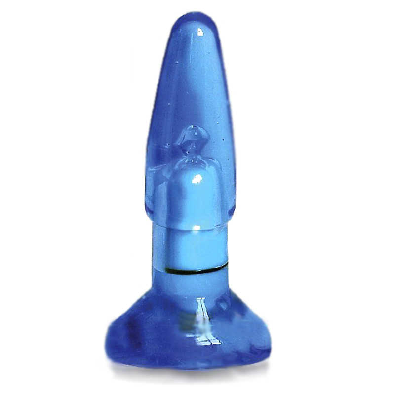 Вибропробка анальный G-Spotexplorer с вибрацией, голубая 12 см