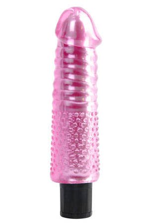 Вибратор Jelly Gems №12 23,5 см., розовый