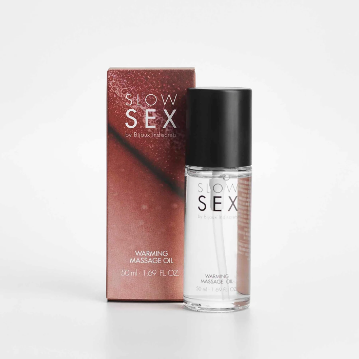Съедобное cогревающее массажное масло Bijoux Indiscrets Warming massage oil - SLOW SEX, 50 мл