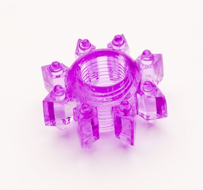 Эрекционное кольцо фиолетовое с ромбиками