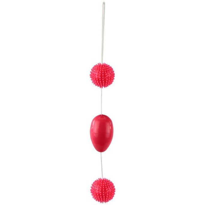 Шипастые анальные шарики Sexual Balls, розовые 5,5 см