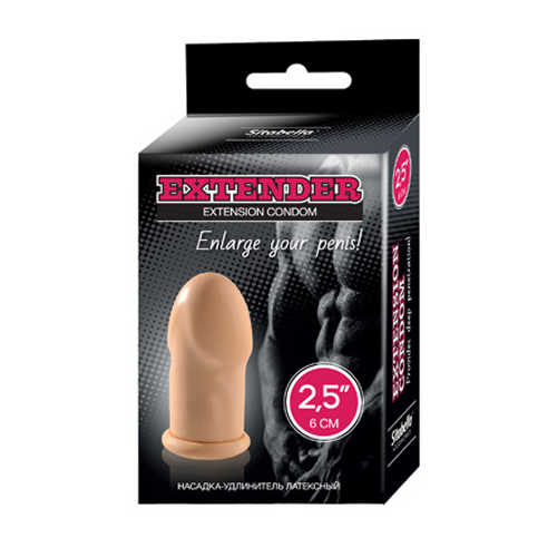 Латексная насадка-удлинитель 2,5 дюйма Extender Extension Condom