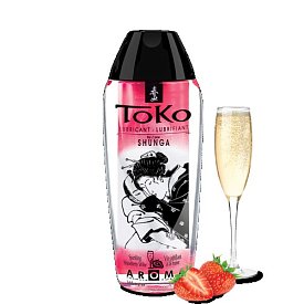 Индивидуальный ароматический лубрикант Тoko Aroma "Шампанское и клубника" Shunga, 165 мл 