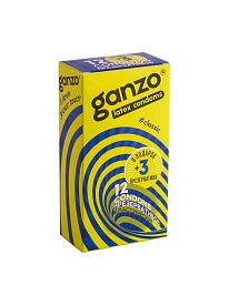 Презервативы Ganzo Classic, классические, латекс, 18 см, 12 шт + 3 шт