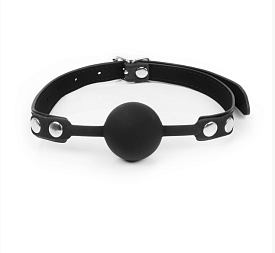 Кляп-шарик с регулируемым ремешком Notabu BDSM Ball Gag, черный
