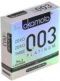Презервативы Okamoto 0.03 Platinum №3