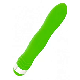 Вибромассажер Sexus "Funny Five" зеленый, 18 см.