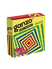 Презервативы Ganzo Mixed, микс-набор, латекс, 18 см, 30 шт