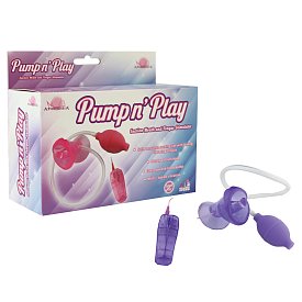 Помпа вагинальная "Pumpn play" с вибрацией фиолетовая