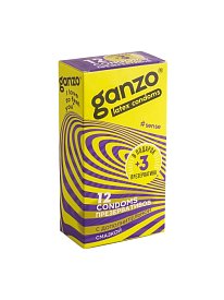 Презервативы Ganzo Sense, тонкие, с обильной смазкой, латекс, 18 см, 12 шт + 3 шт
