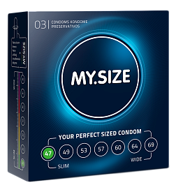 Презервативы увеличенного размера MY.SIZE 47, 3 шт