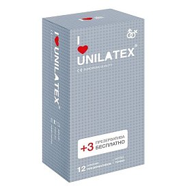 Презервативы Unilatex Dotted 12+3 шт