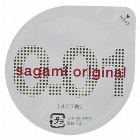 Презервативы Sagami Original 001полиуретановые, 1 шт (прозрачный)