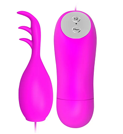 Минивибромассажер клиторальный с пультом управления Mini Love 7.4 см Baile,розовый
